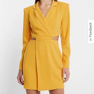 Cut out mini blazer dress